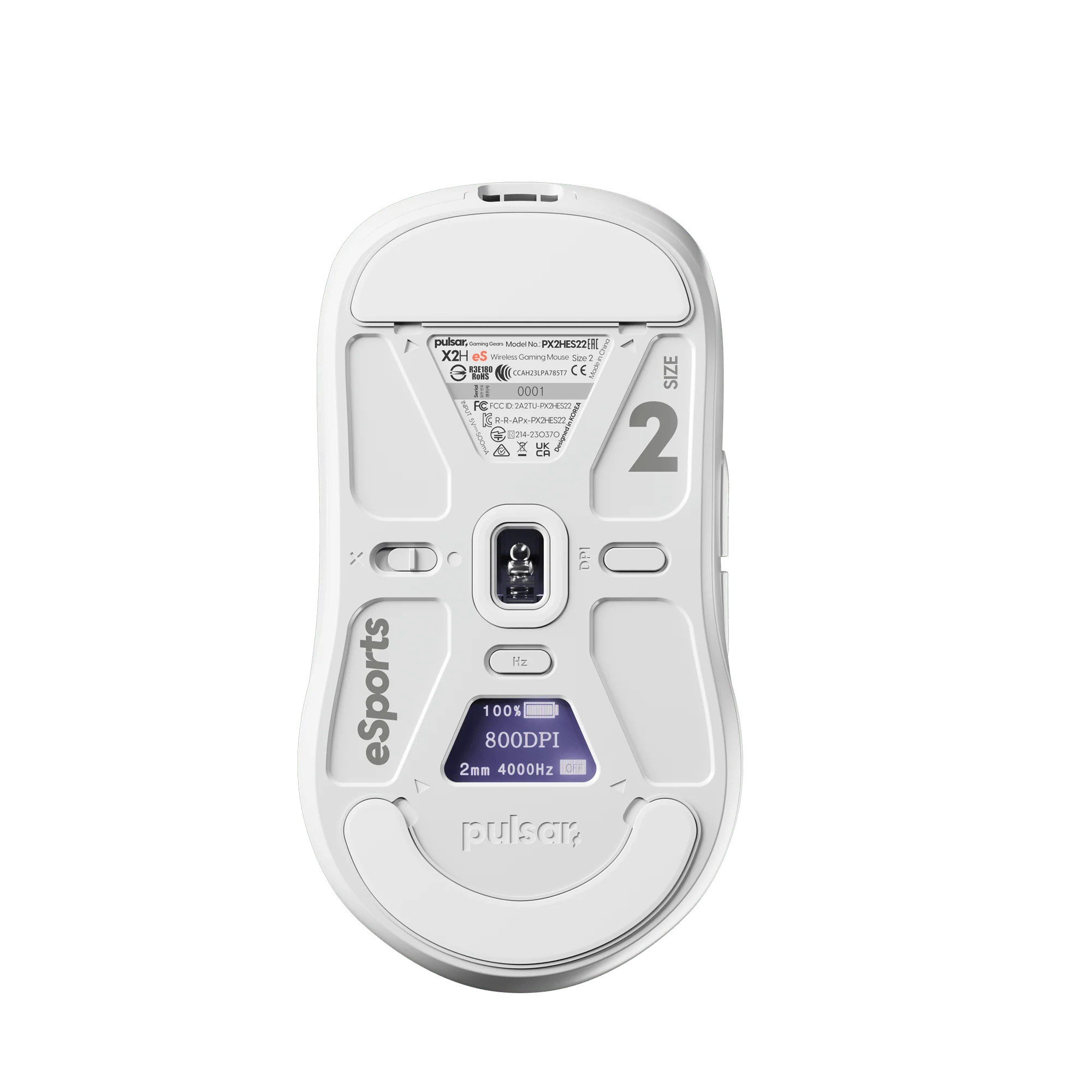 [White Edition] X2H eS Medium Gaming Mouse - Image 2